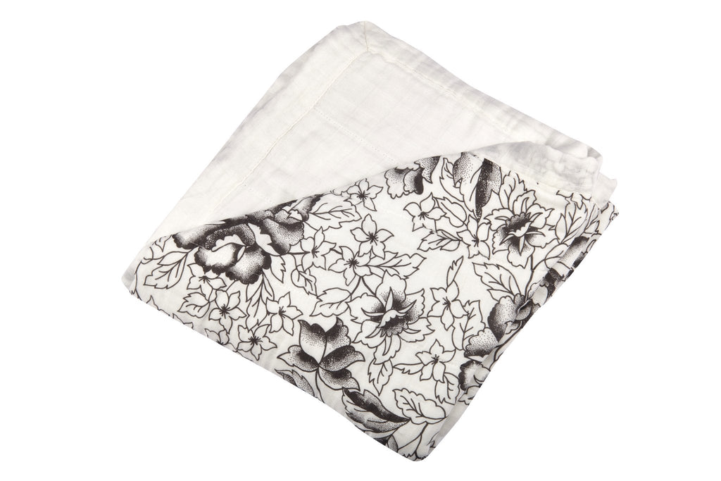 Bamboo Muslin Baby Blanket American Rose Swaddle Lightweight