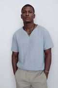 Men’s Blue Linen Kurta Shirt